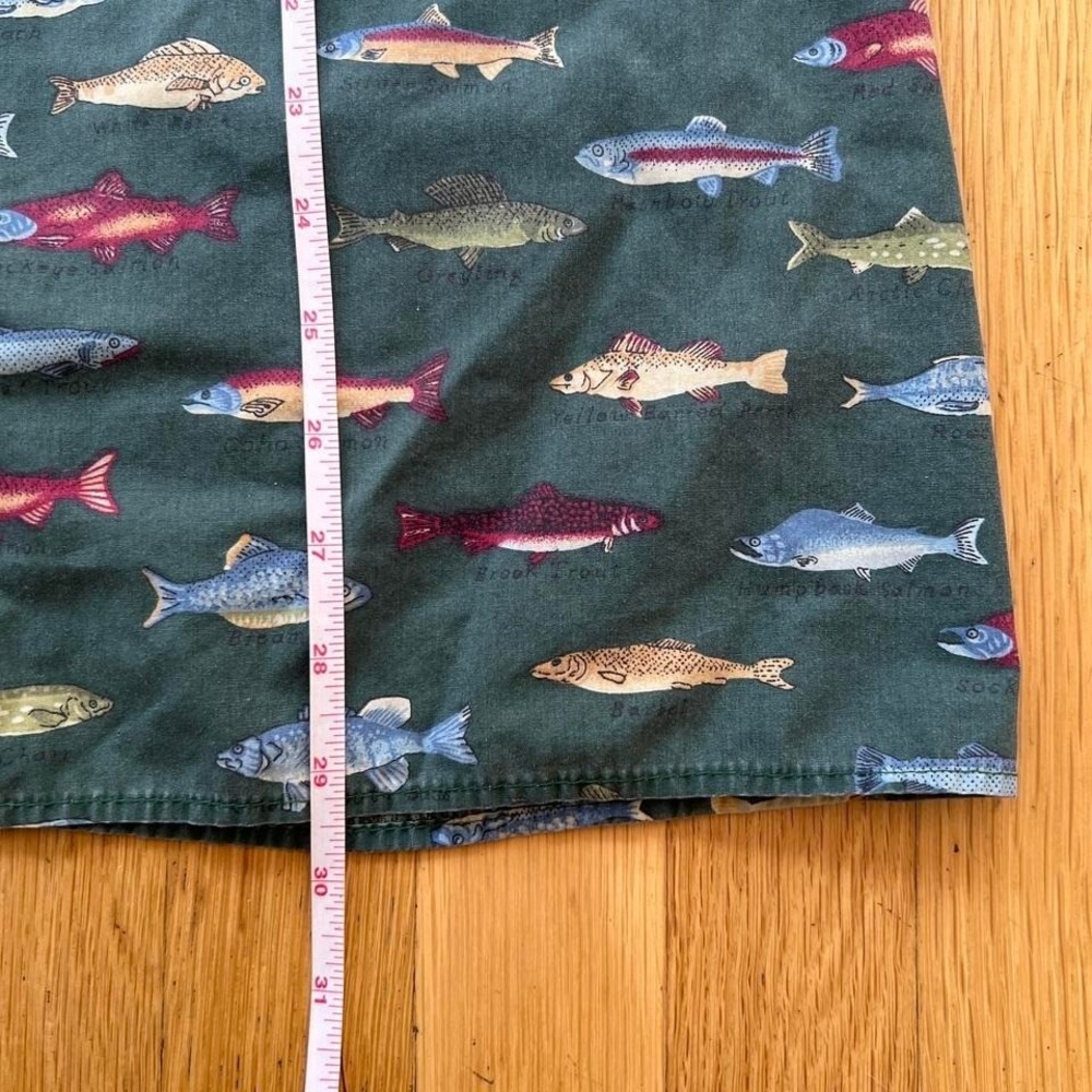 Green Fish Print Button‑Up Shirt - Picture 4 of 7